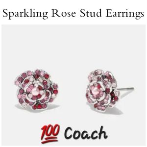 👀50% OFF👀👂💎 NWT‼️ COACH brand Sparkling Rose Stud Earrings